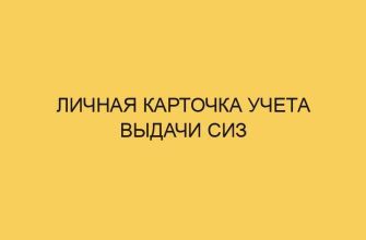 lichnaya kartochka ucheta vydachi siz 1430