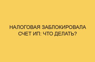 Налоговая заблокировала счет ИП: что делать? 4 nalogovaya zablokirovala schet ip chto delat 1467