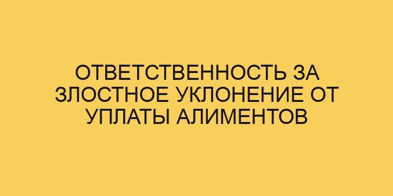 Ответственность за злостное уклонение от уплаты алиментов 29 otvetstvennost za zlostnoe uklonenie ot uplaty alimentov 2625