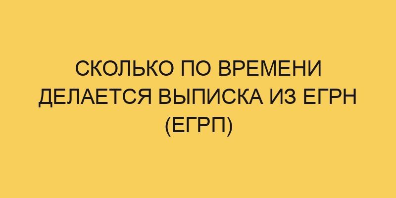 Сколько по времени делается выписка из ЕГРН (ЕГРП) 4 skolko po vremeni delaetsya vypiska iz egrn egrp 3109