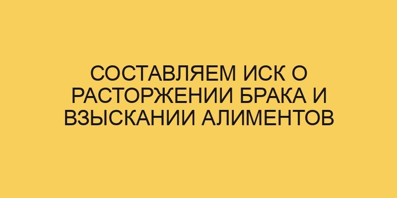 Составляем иск о расторжении брака и взыскании алиментов 4 sostavlyaem isk o rastorzhenii braka i vzyskanii alimentov 2621