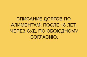 Списание долгов по алиментам: после 18 лет, через суд, по обоюдному согласию, законно, если не был официально трудоустроен 6 spisanie dolgov po alimentam posle 18 let cherez sud po obojudnomu soglasiju zakonno esli ne byl oficialno trudoustroen 2395